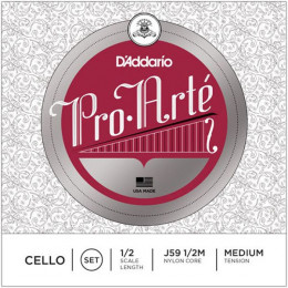 D'Addario J59 1/2M pro arte cello set medium 1/2 Струны для виолончели