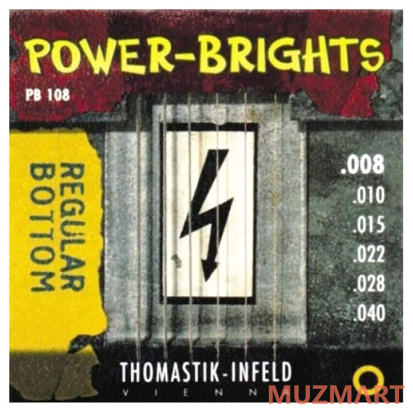 Thomastik PB108 Power-brights Струны для электрогитары