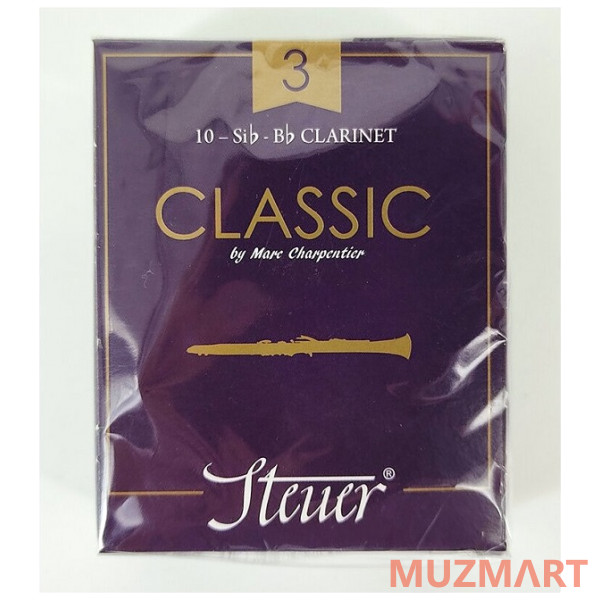 Steuer 470524 Трости CLASSIC № 3 для кларнета Bb